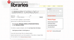 Desktop Screenshot of catalog.library.uarts.edu