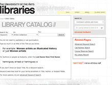 Tablet Screenshot of catalog.library.uarts.edu