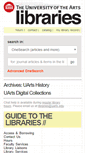 Mobile Screenshot of library.uarts.edu