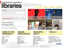 Tablet Screenshot of library.uarts.edu