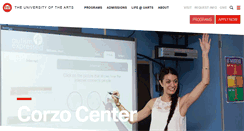 Desktop Screenshot of corzocenter.uarts.edu