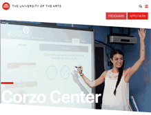 Tablet Screenshot of corzocenter.uarts.edu